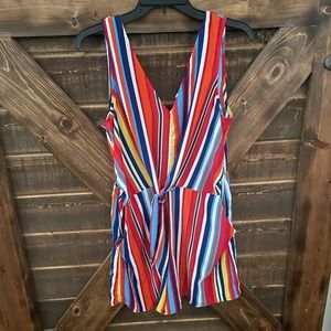 Promesa red/multi romper